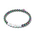 Arc-en-ciel Blanc | Licorne Argent | Bracelet d'expression en verre de sirène